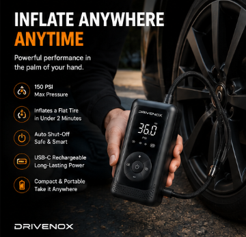 Drivenox™ Portable Tire Inflator Pro