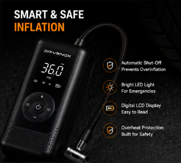 Drivenox™ Portable Tire Inflator Pro